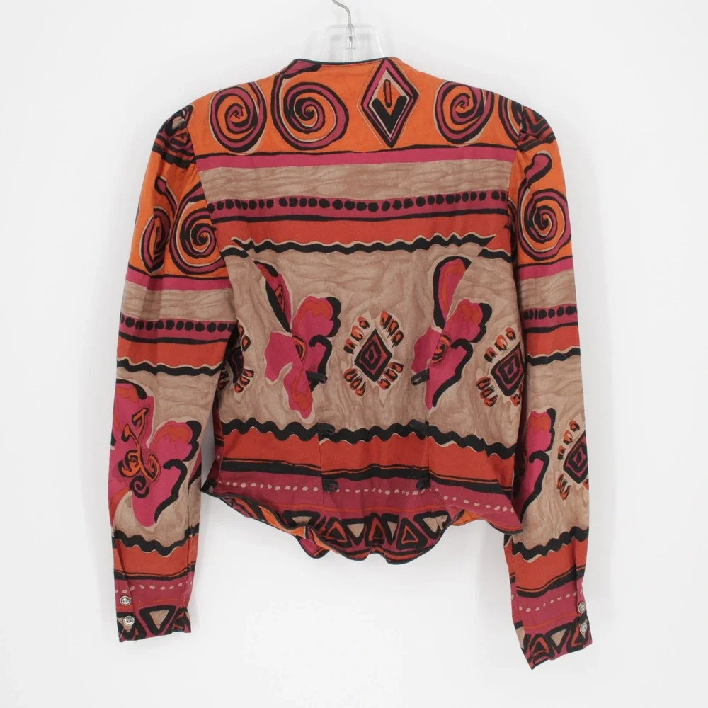 Roughrider Circle T Vintage‎ Women's Western Jacket Corset Back Cropped Size M